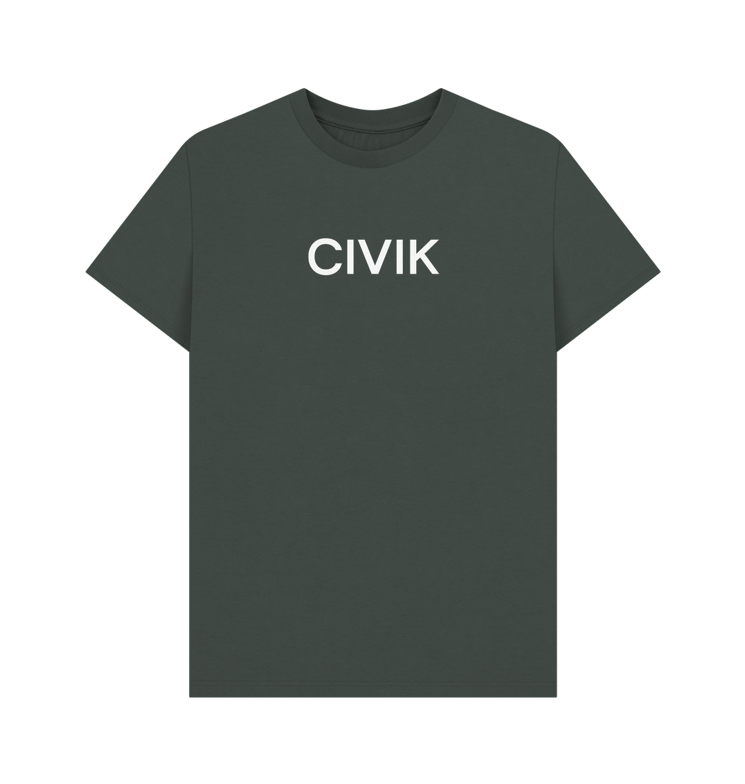 Dark Grey Printed T-shirt Front