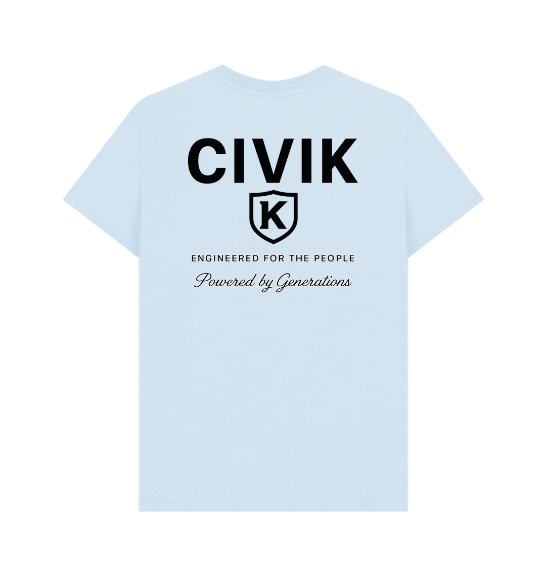 Sky Blue Printed T-shirt Back