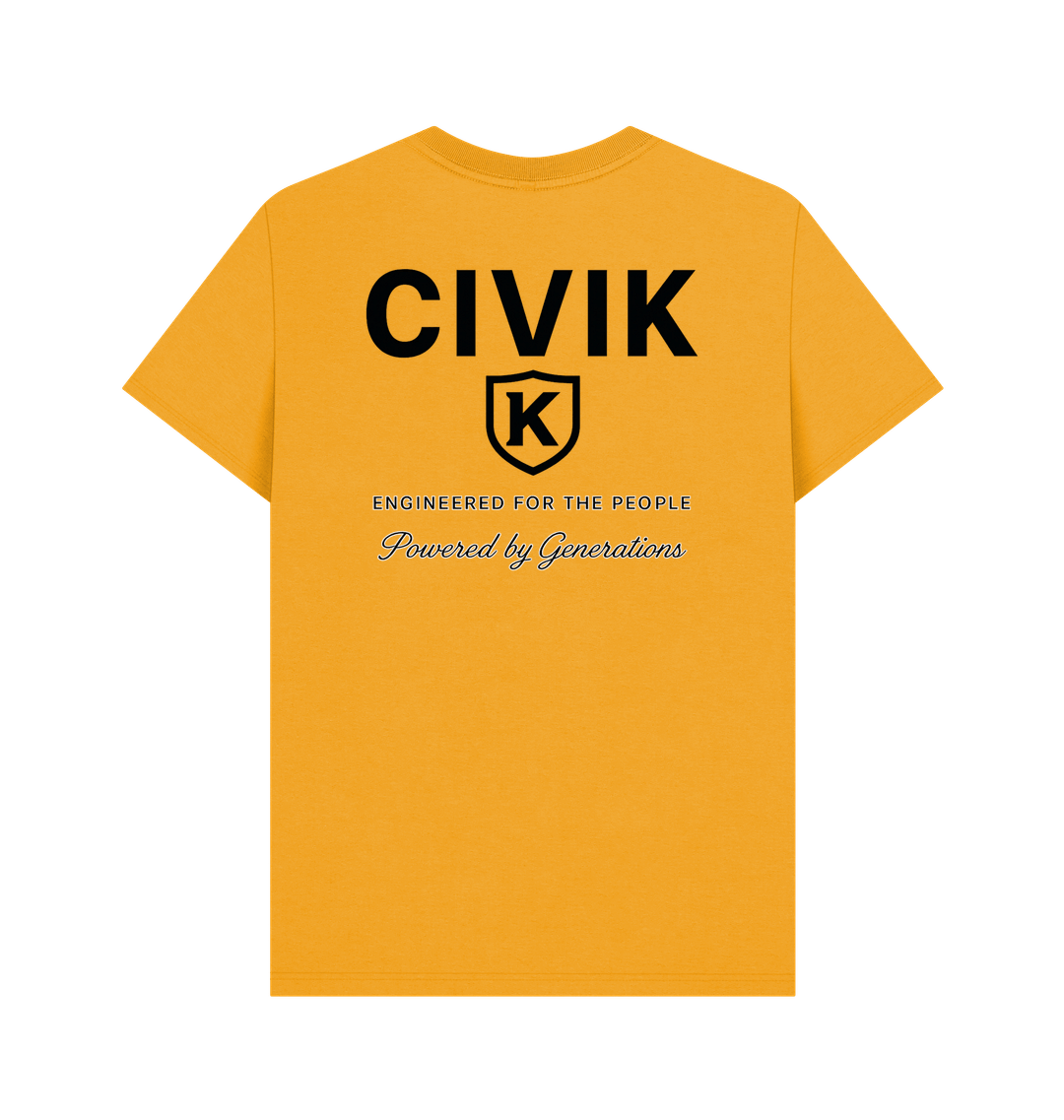 Mustard Printed T-shirt Back