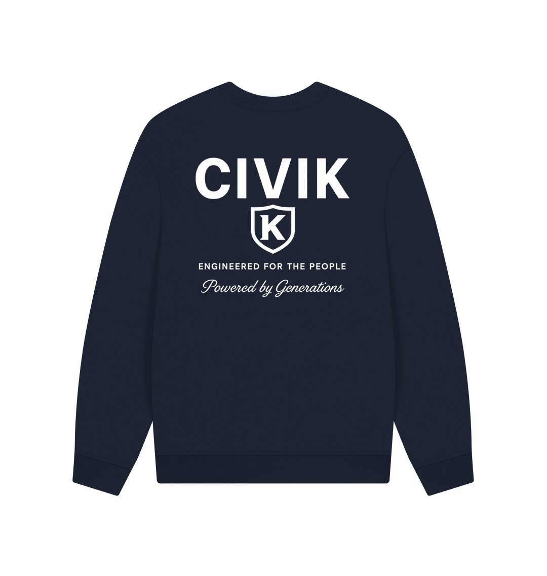 Navy Blue Printed Sweater