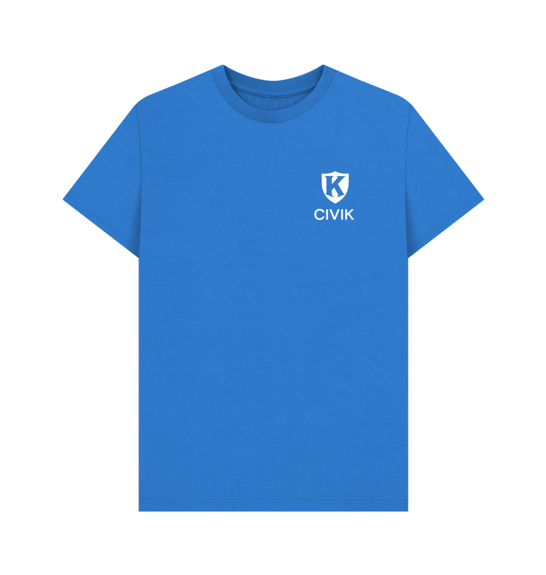 Bright Blue Printed T-shirt Front