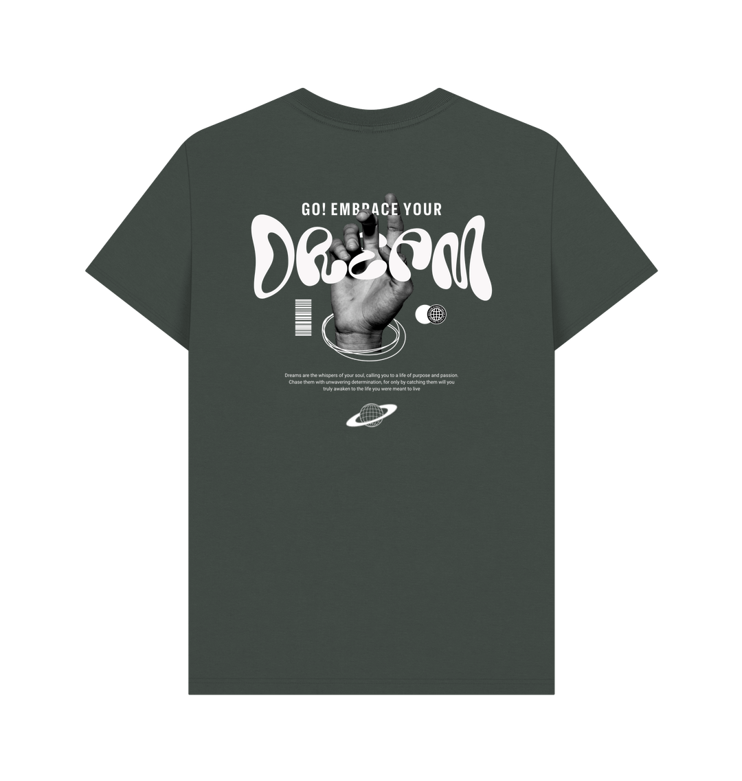 Dark Grey Printed T-shirt Back