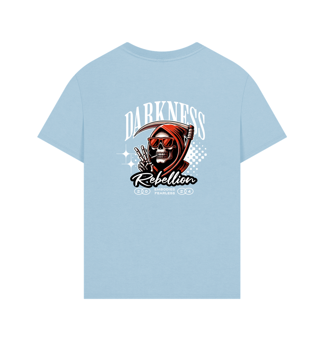 Milky Blue Printed T-shirt