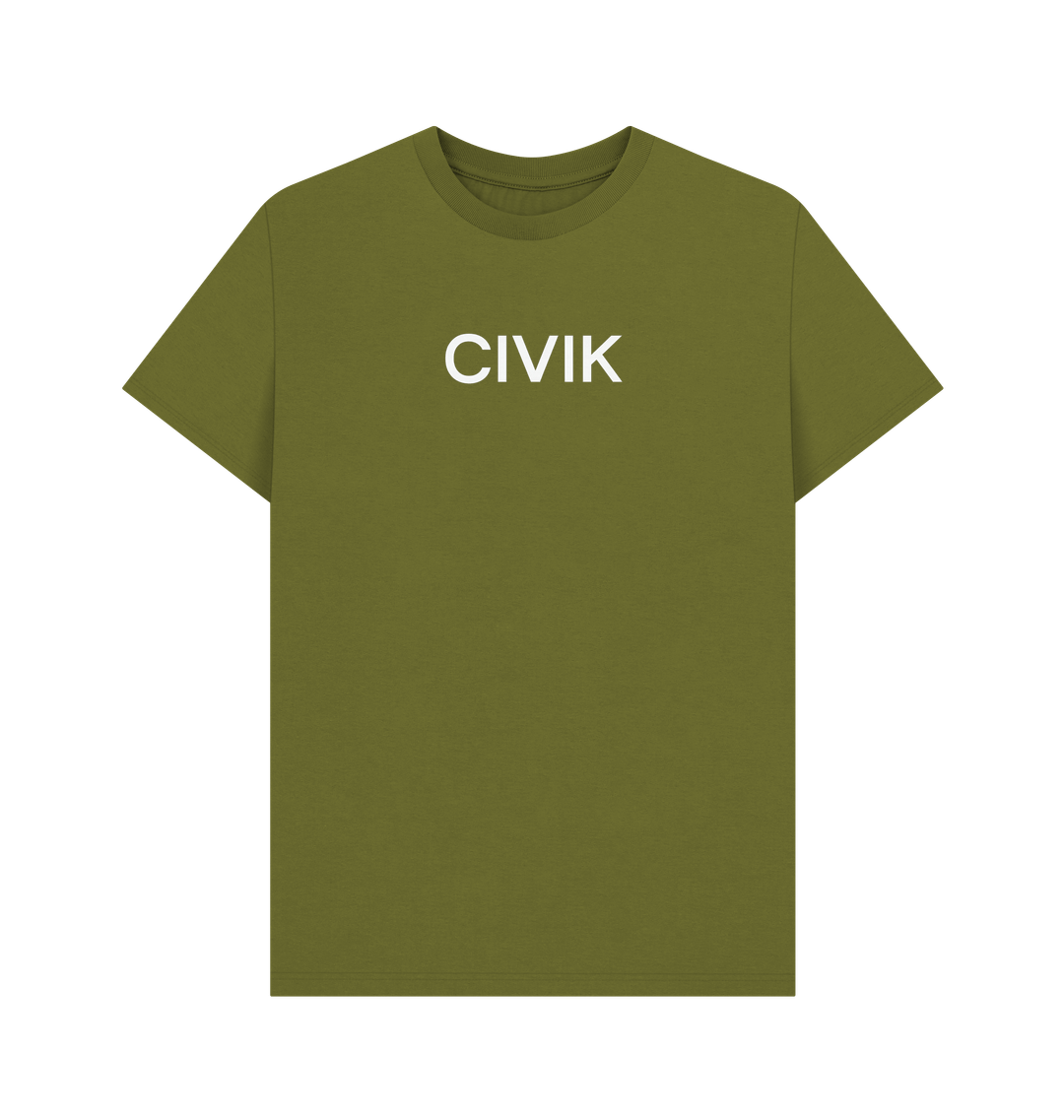 Moss Green Printed T-shirt Front